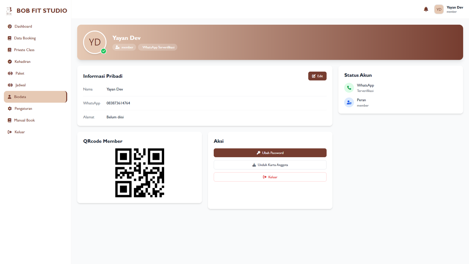 Cover Cara Mendapatkan QR Code Member di Bob Fit Studio